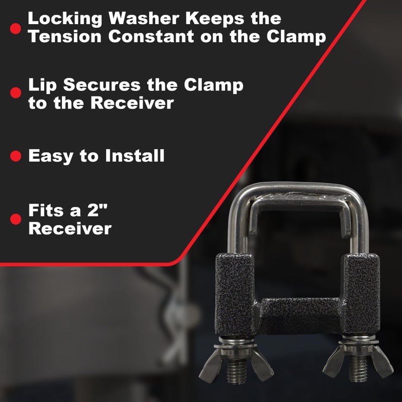 Trimax â€“ THC200 â€“ Anti-Rattle Clamp â€“ Fits 2" Hitch Receivers, Reduces Movement and Noise, Heavy-Duty Steel, Easy Installation, Secure Tight Fit - Image 2